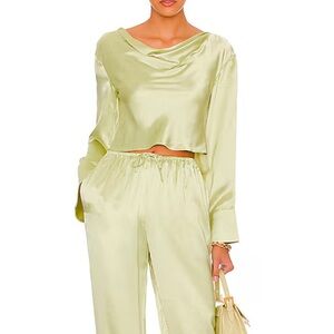 Weekend stories wynona cowl top in citrus